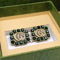Gucci Antique Gold-Tone Square Antiqued Earrings - album image 1
