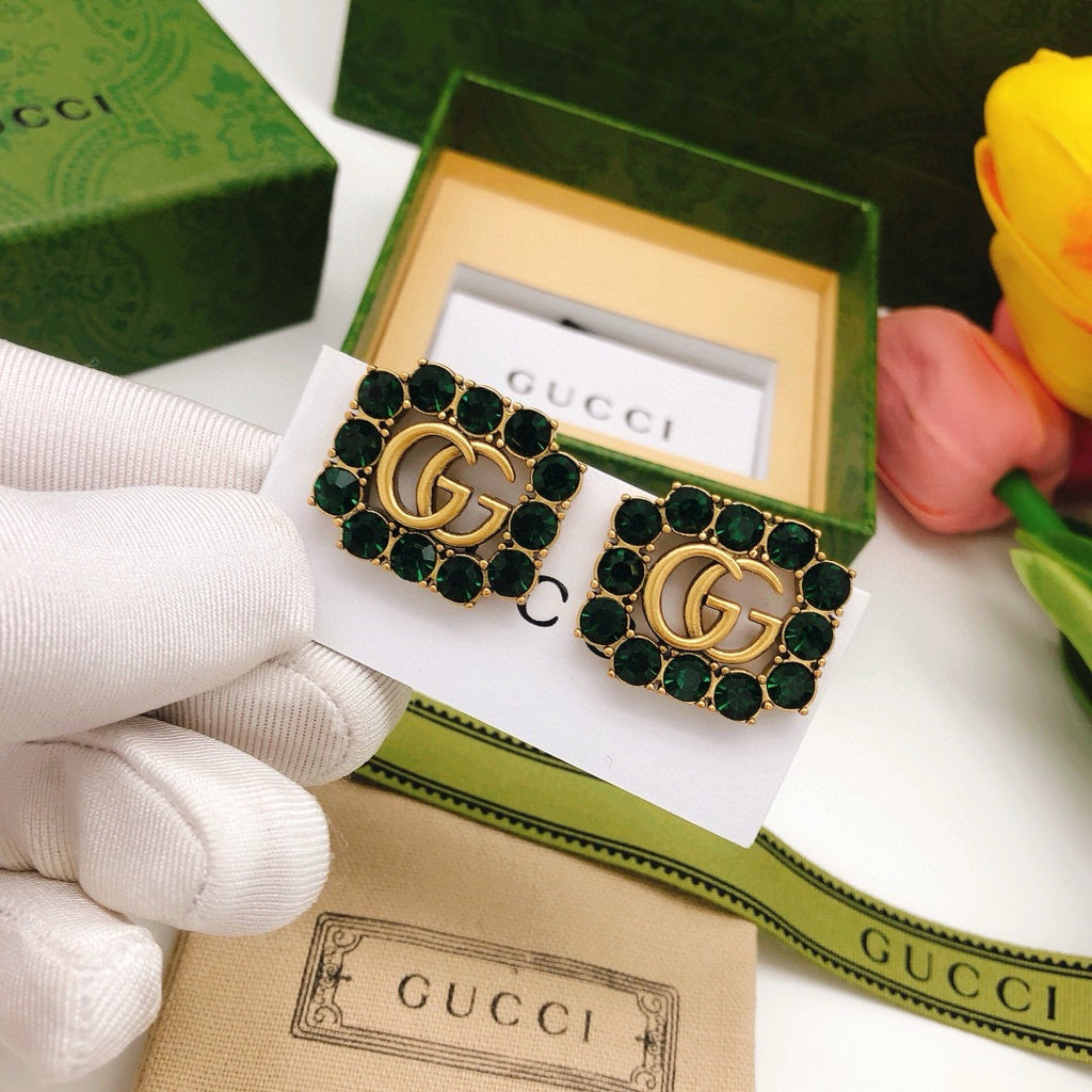 Gucci Antique Gold-Tone Square Antiqued Earrings - album image 7