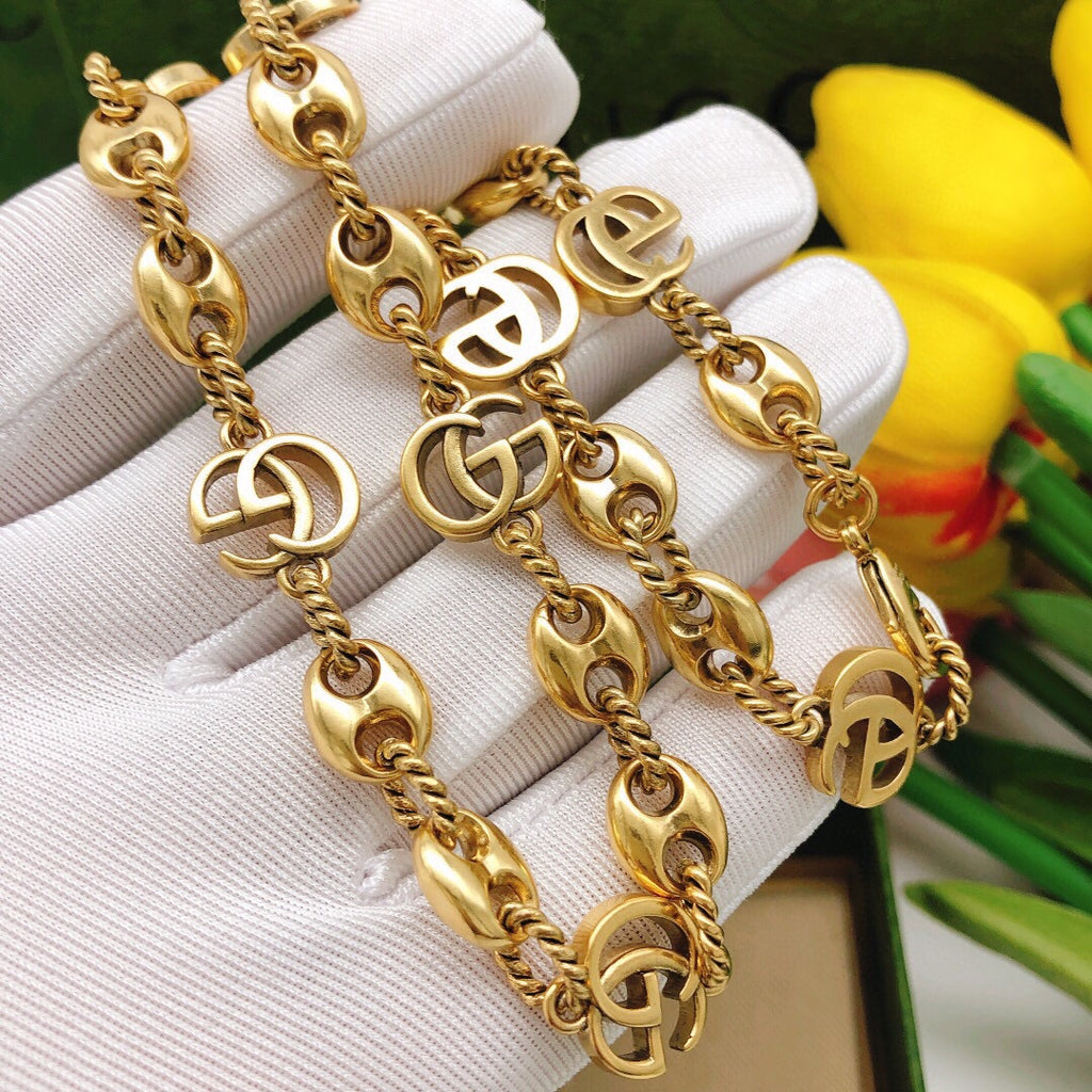 Gucci Gold-Tone Oval Link Necklace - album image 7