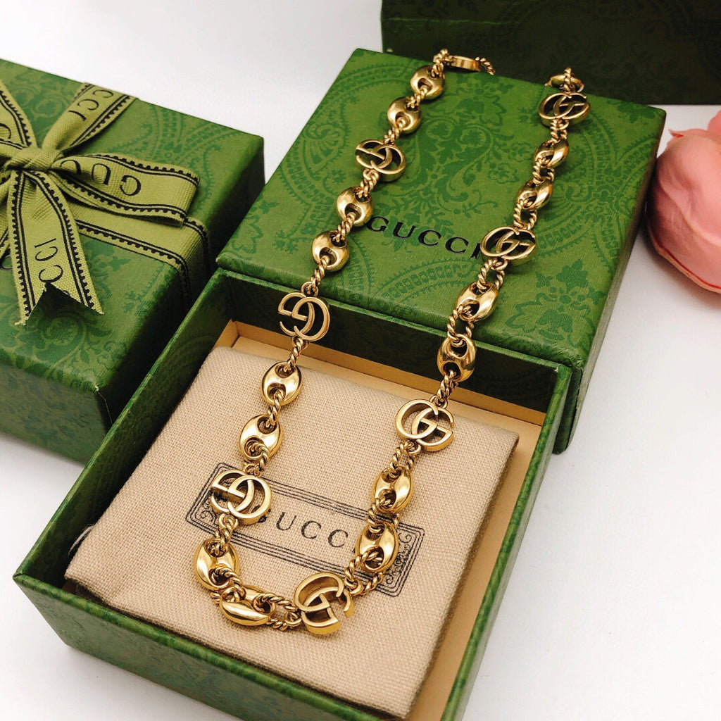Gucci Gold-Tone Oval Link Necklace - album image 4