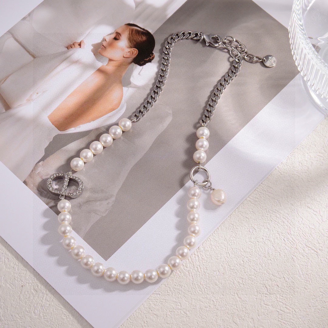 Dior Half-Pearl-Look CD Necklace - product image 8