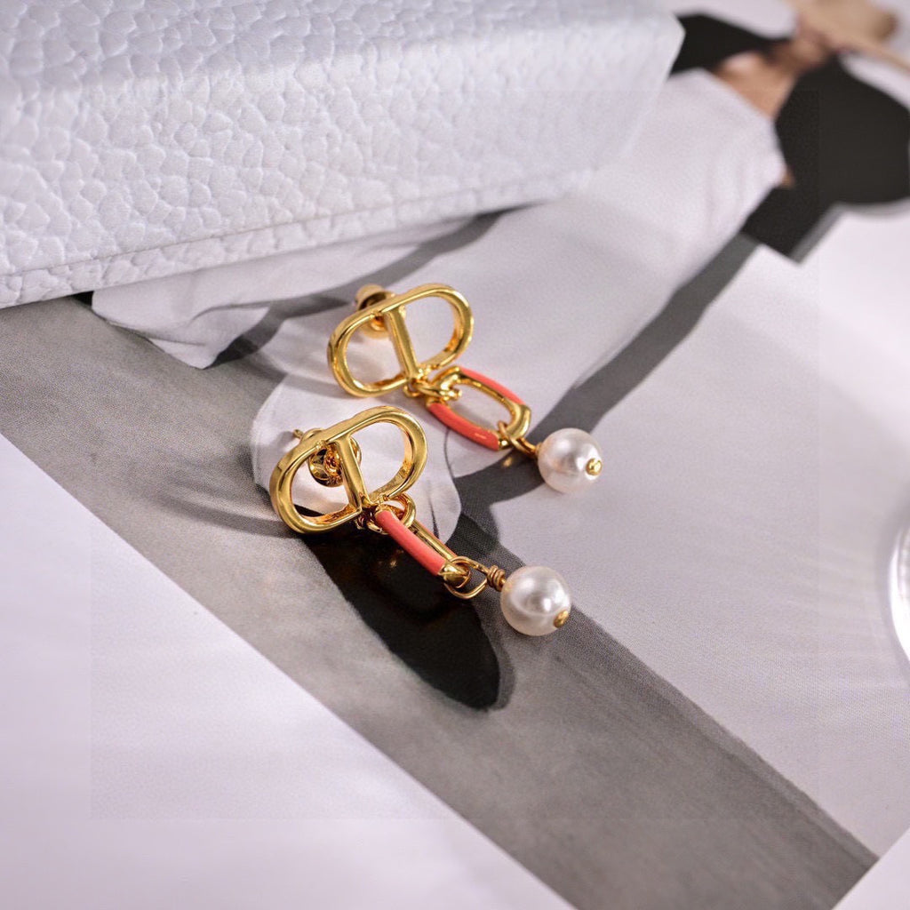 Dior Metallic Bow and Pearl-Look Earrings - product image 5