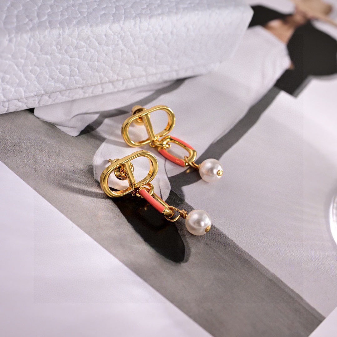 Dior Metallic Bow and Pearl-Look Earrings - product image 5