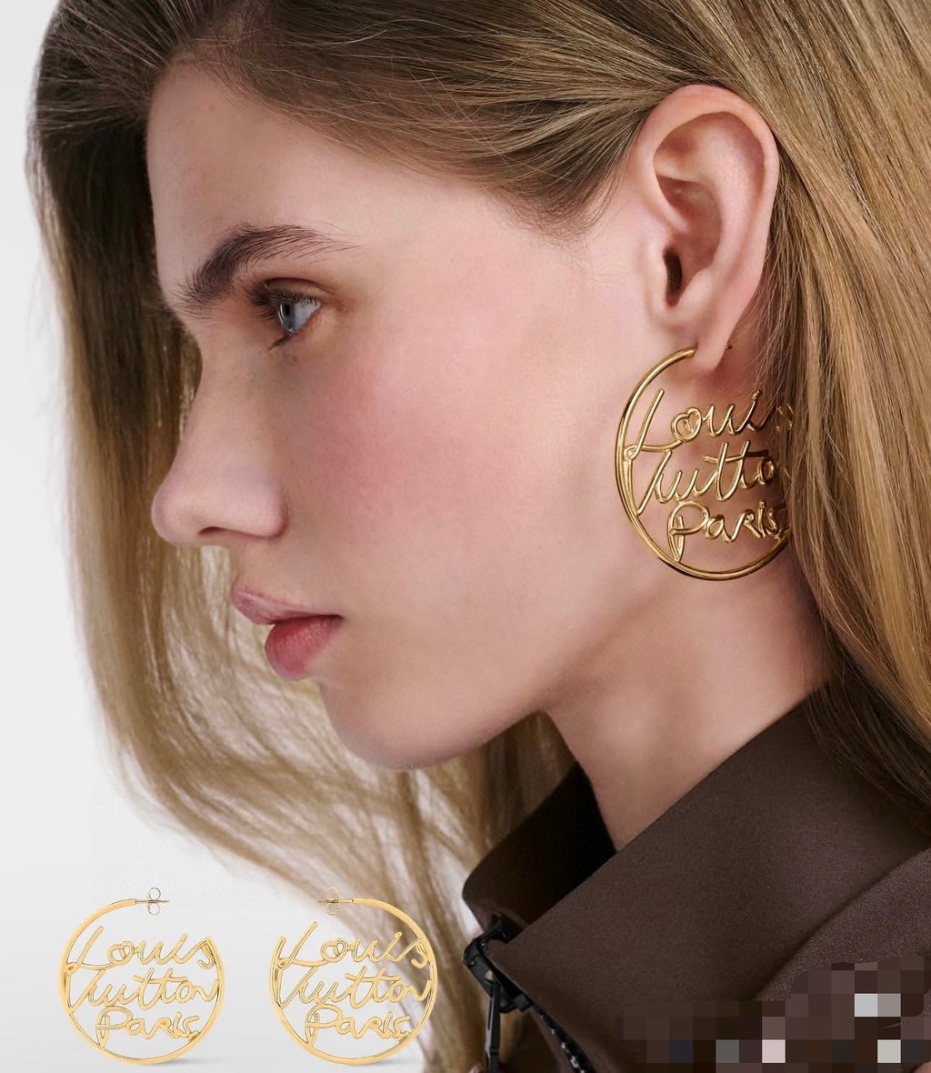 Louis Vuitton LV Letter Stud Earrings - album image 4