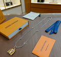 Louis Vuitton Silver-Tone Antiqued Chain Necklace - album image 1