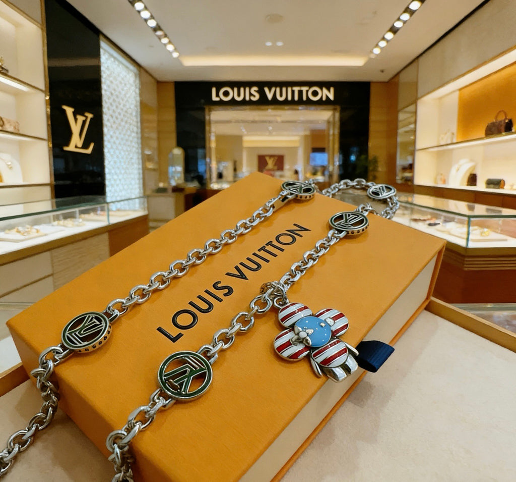 Louis Vuitton Silver-Tone Antiqued Chain Necklace - album image 8