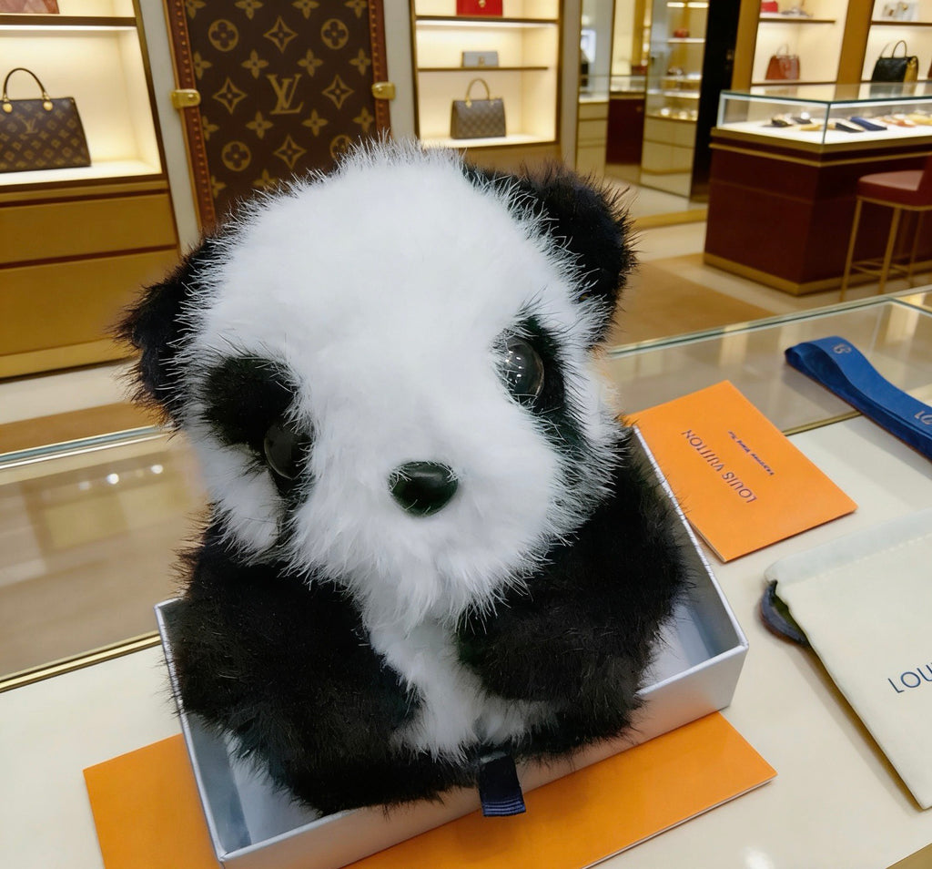 Louis Vuitton Black and White Plush Panda Keychain - album image 6