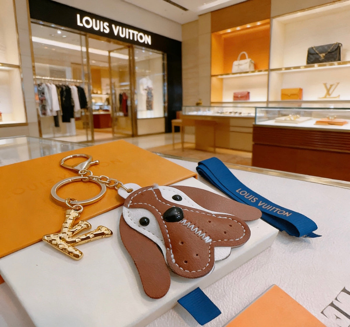 Louis Vuitton Brown Dog Keychain with Long Ears - album image 3