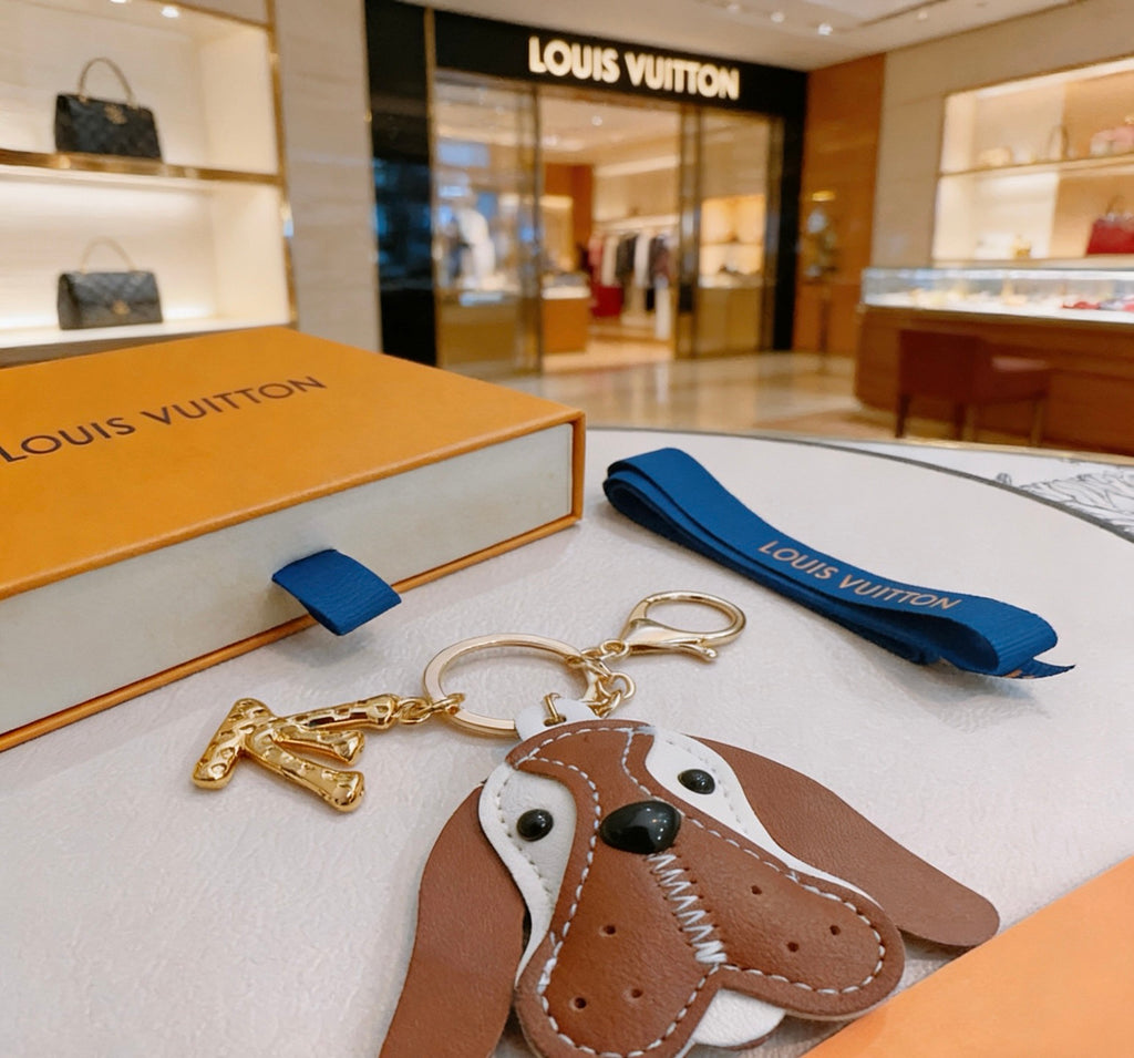 Louis Vuitton Brown Dog Keychain with Long Ears - album image 2