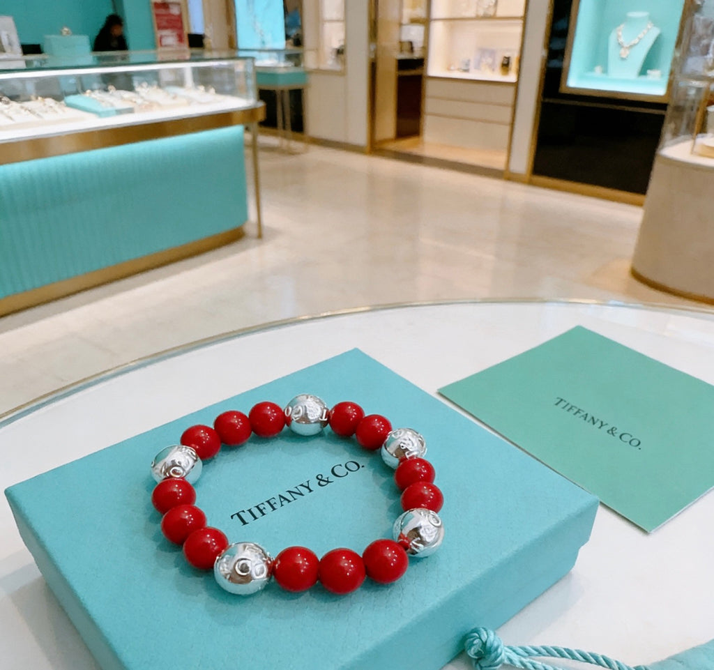 Tiffany & Co. Red Bead Contrast Charm Bracelet - album image 8