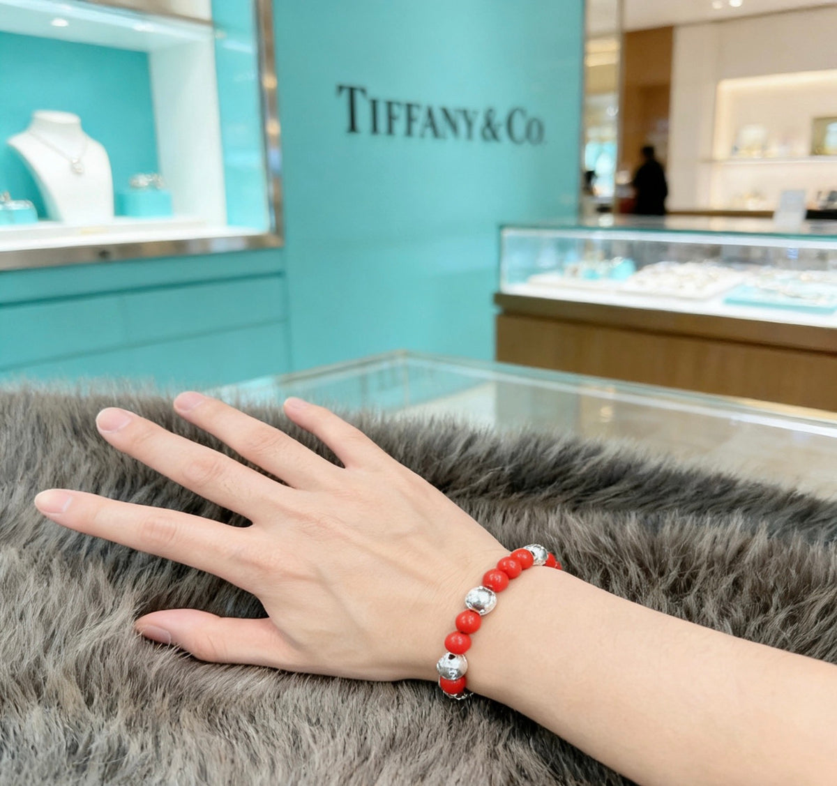 Tiffany & Co. Red Bead Contrast Charm Bracelet - album image 4