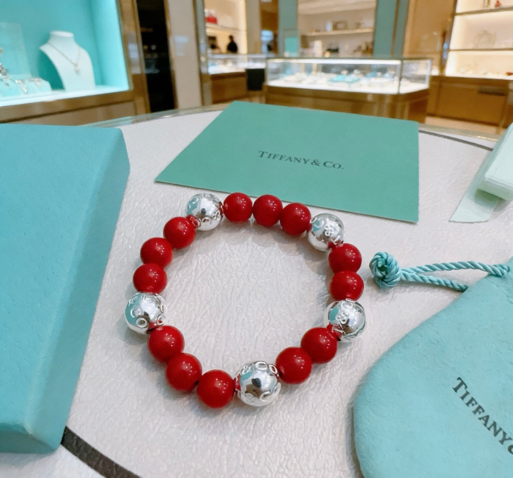 Tiffany & Co. Red Bead Contrast Charm Bracelet - album image 2