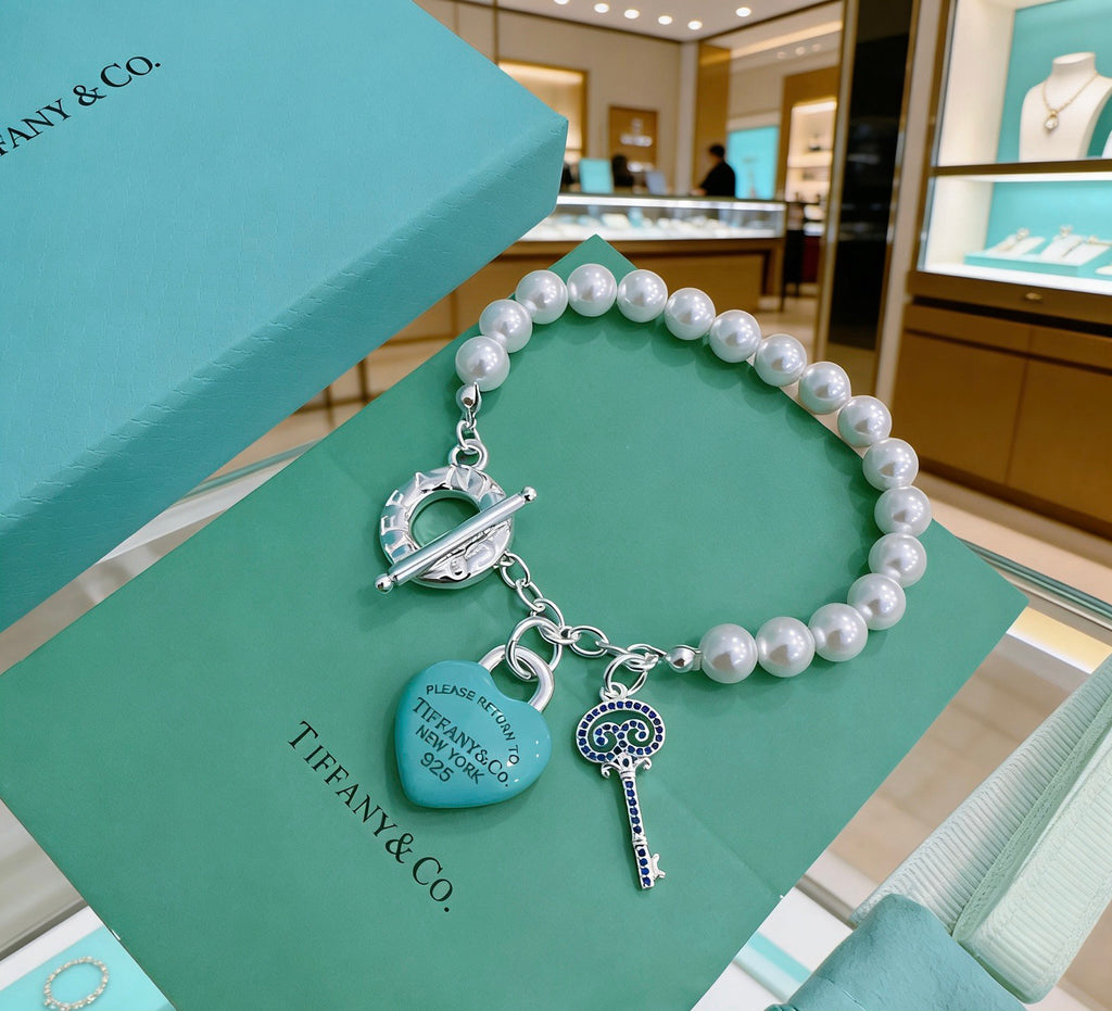 Tiffany & Co. Blue Heart Ring Toggle Bracelet - album image 6
