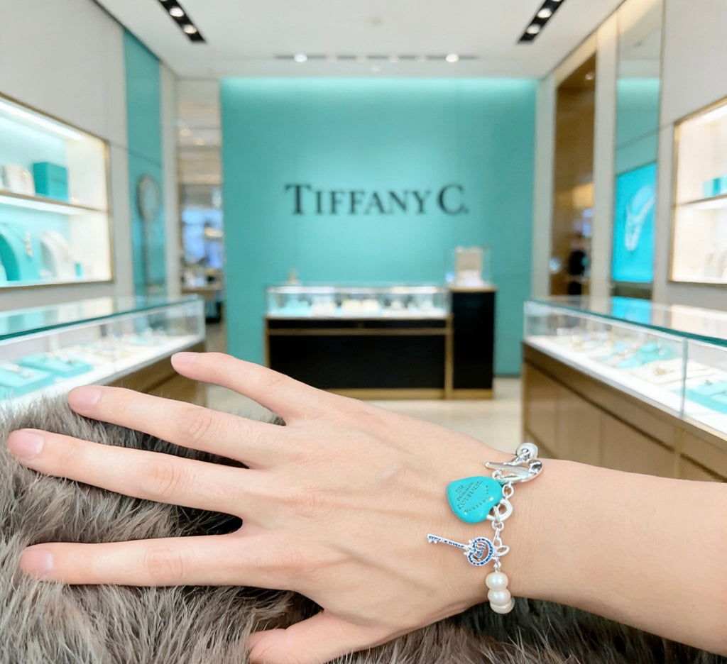 Tiffany & Co. Blue Heart Ring Toggle Bracelet - album image 7