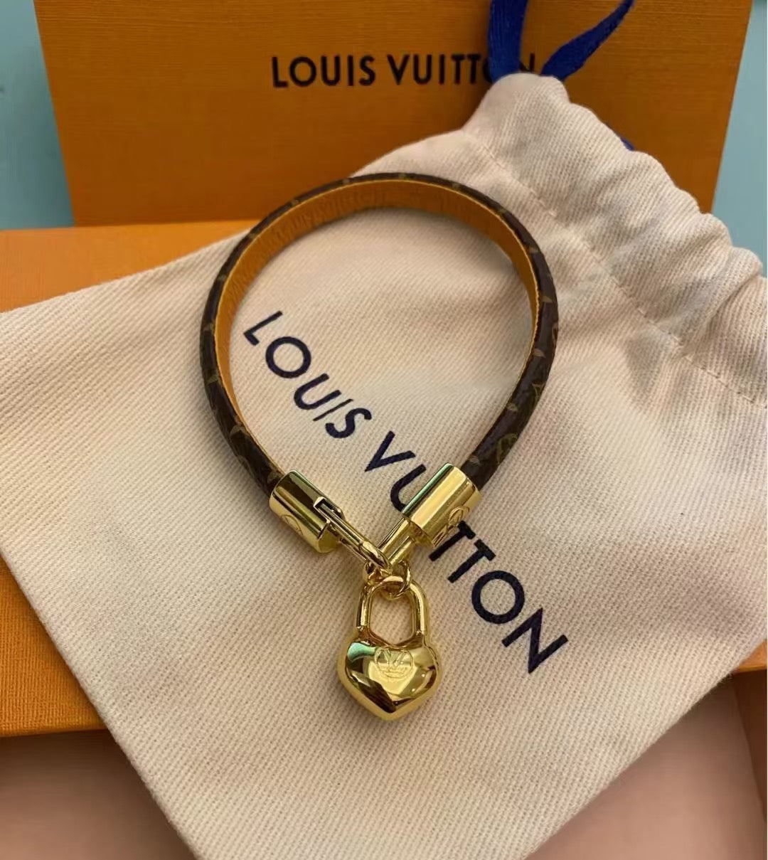 Louis Vuitton Circle Gold-Tone Leather Bracelet - album image 3