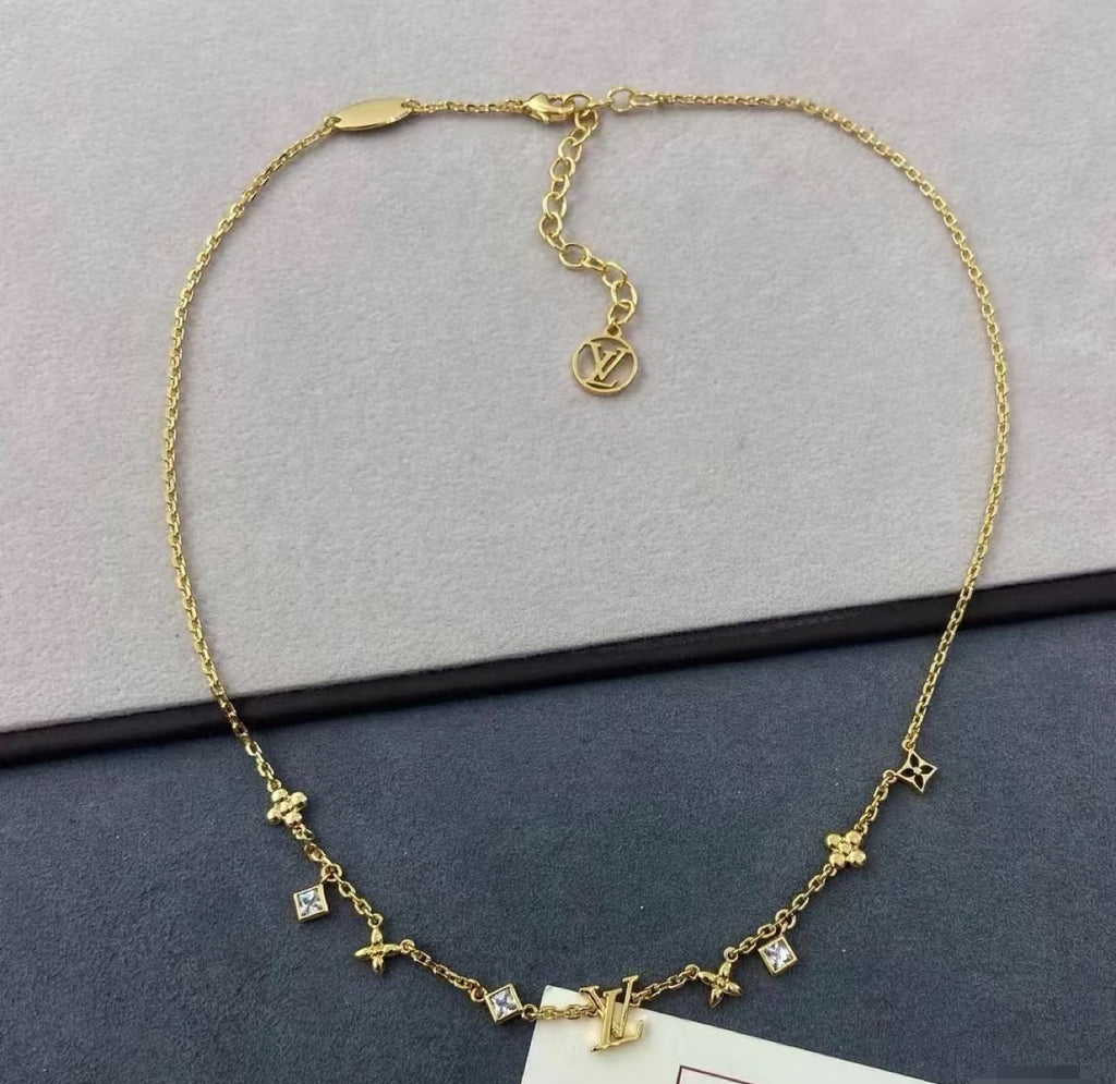 Louis Vuitton Iconic Flower Monogram LV Letter Crystal Accent Bracelet - album image 2