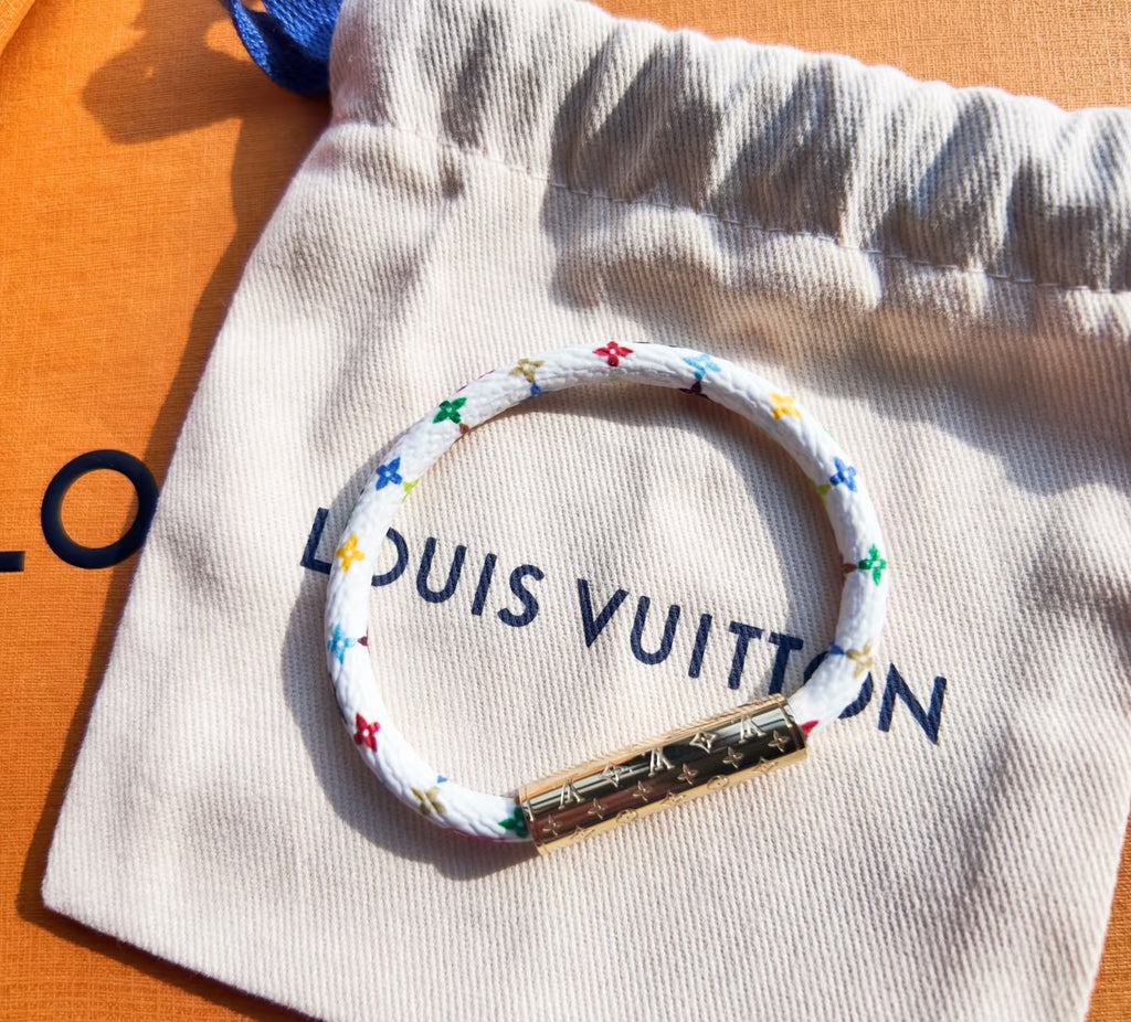 Louis Vuitton Circle Gold-Tone Leather Bangle - album image 3
