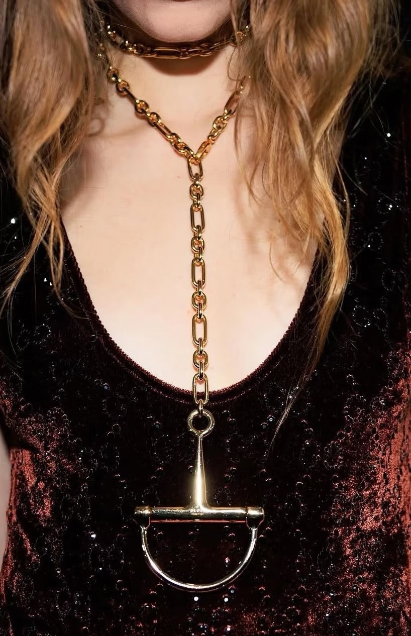 Gucci Interlocking G Gold-Tone Long Necklace - album image 9