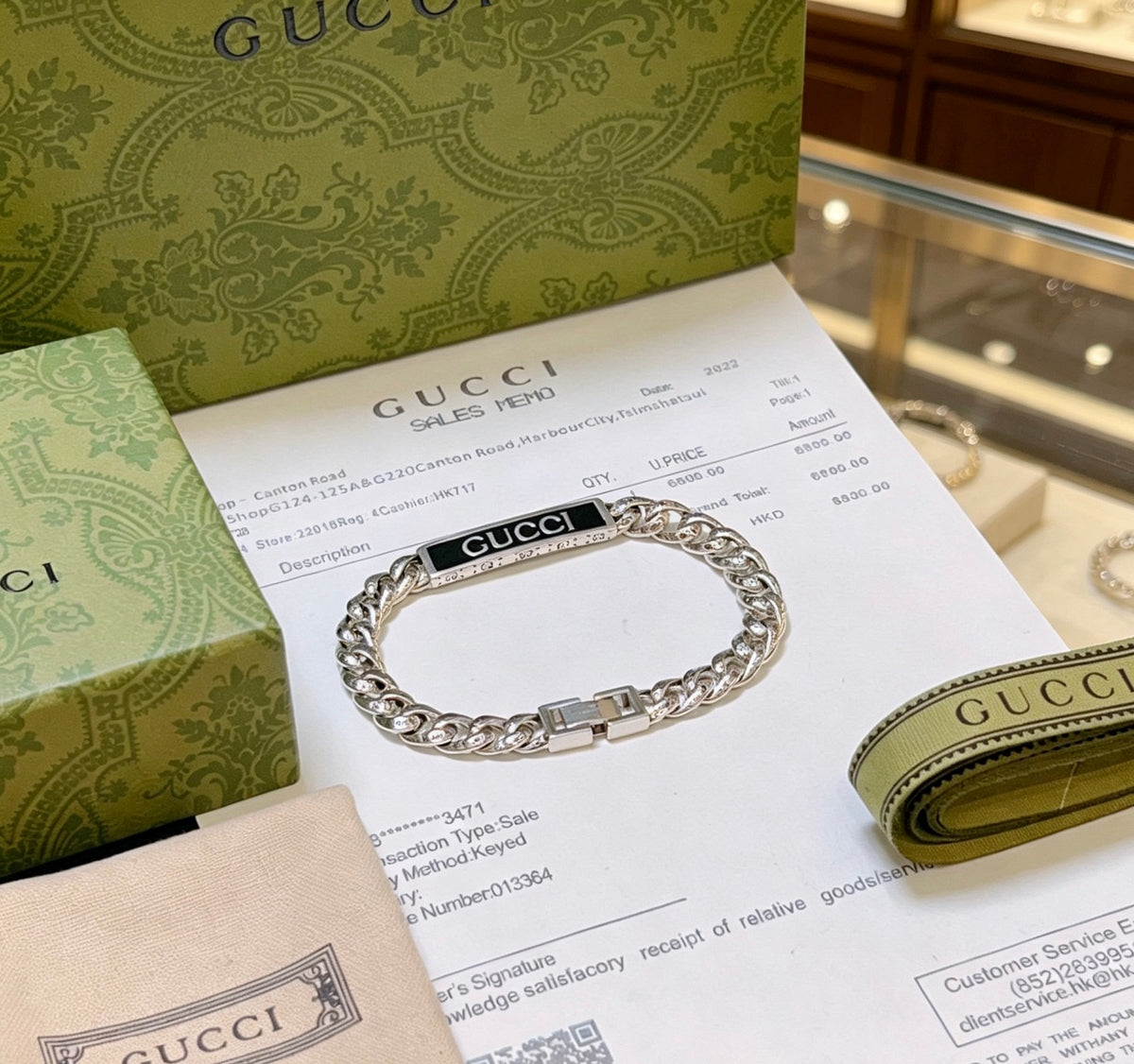 Gucci Silver-Tone GUCCI Plaque Chain Bracelet - album image 7