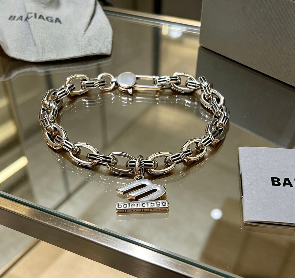 Balenciaga Silver-Tone Sneaker Charm Chain Bracelet - album image 1