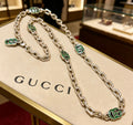 Gucci Anger Forest Interlocking G Antiqued Chain Necklace - album image 1