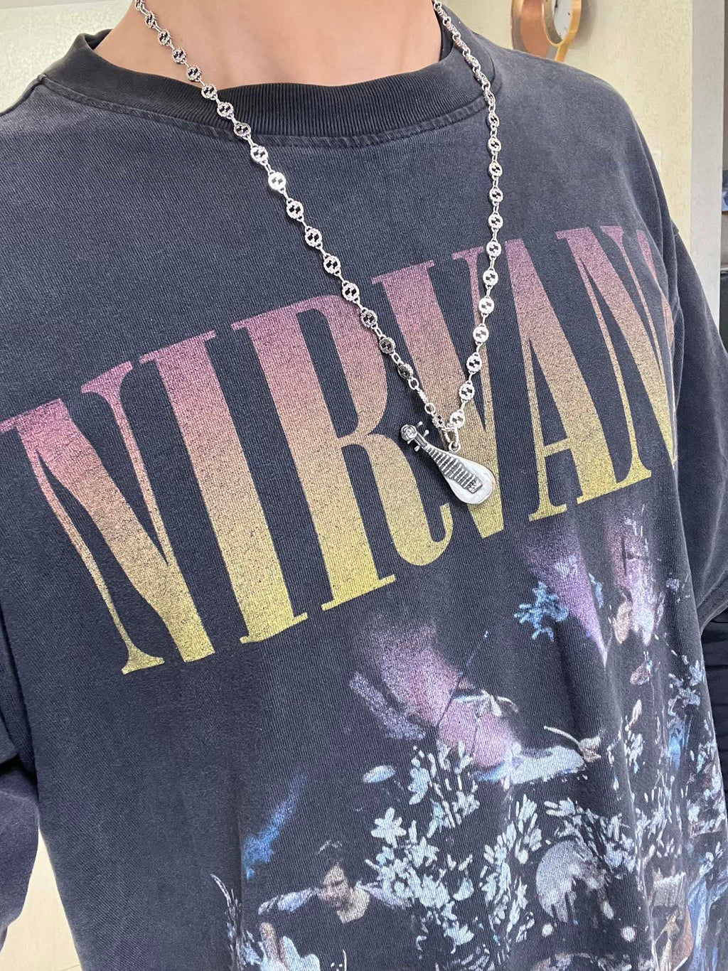 Gucci Anger Forest Interlocking G Guitar Antiqued Chain Necklace - album image 6