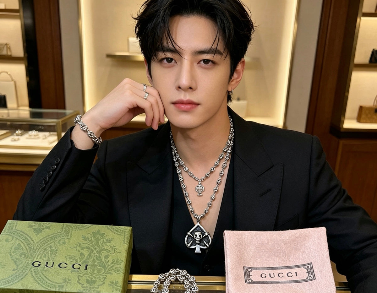 Gucci Anger Forest Interlocking G Skull Antiqued Chain Necklace - album image 6