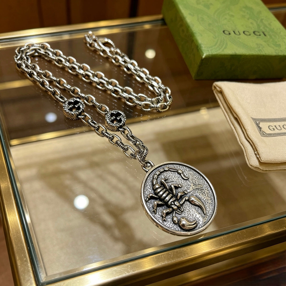 Gucci Anger Forest Antiqued Chain Necklace - album image 5