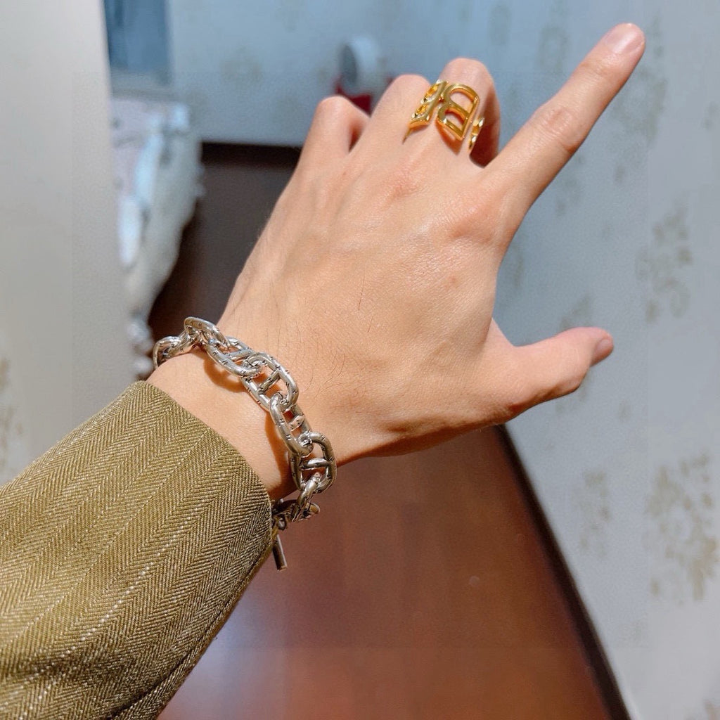 Hermès Silver-Tone Large Anchor-Link Bracelet - album image 7