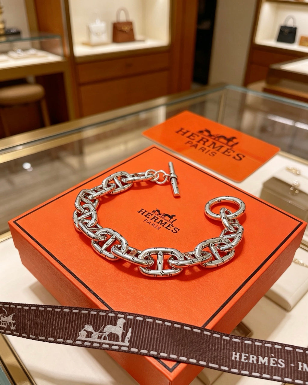 Hermès Silver-Tone Large Anchor-Link Bracelet - album image 2