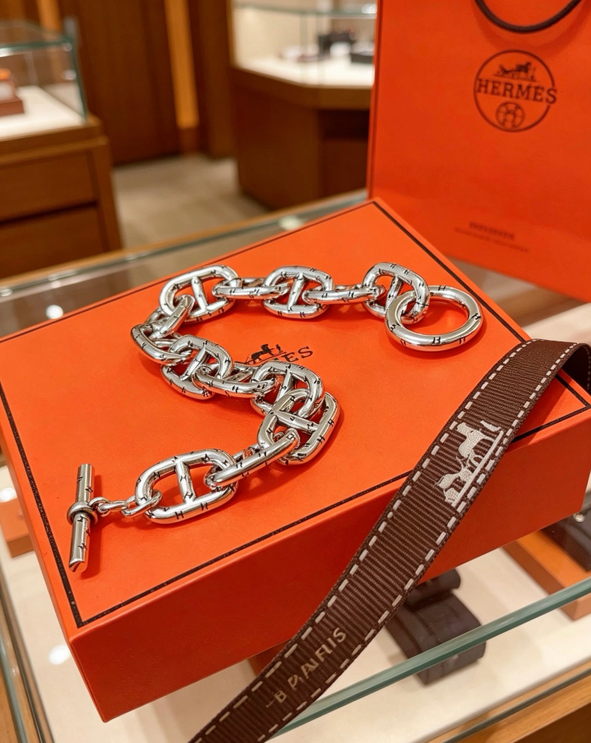 Hermès Silver-Tone Large Anchor-Link Bracelet - album image 6