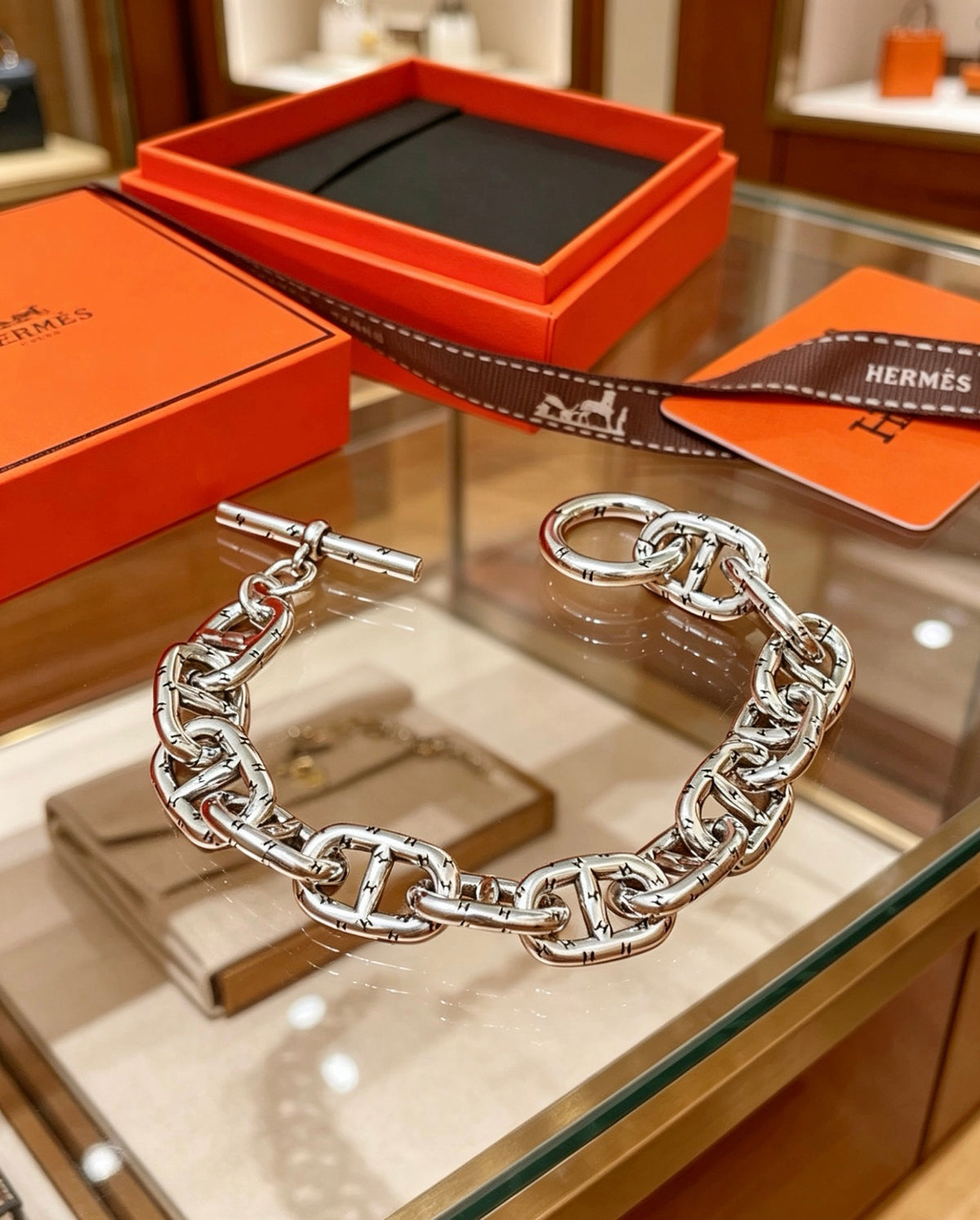 Hermès Silver-Tone Large Anchor-Link Bracelet - album image 8