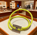 Hermès Yellow Braided Leather Gold-Tone H Bracelet - album image 1