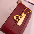 Louis Vuitton Gold-Tone Circular Pendant Necklace - album image 2