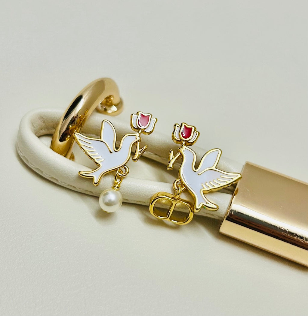 Dior Bird and Red Accent Earrings - product image 11
