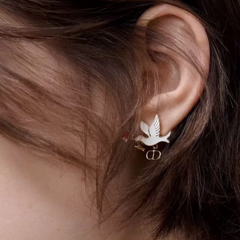 Dior Bird and Red Accent Earrings - product image 13