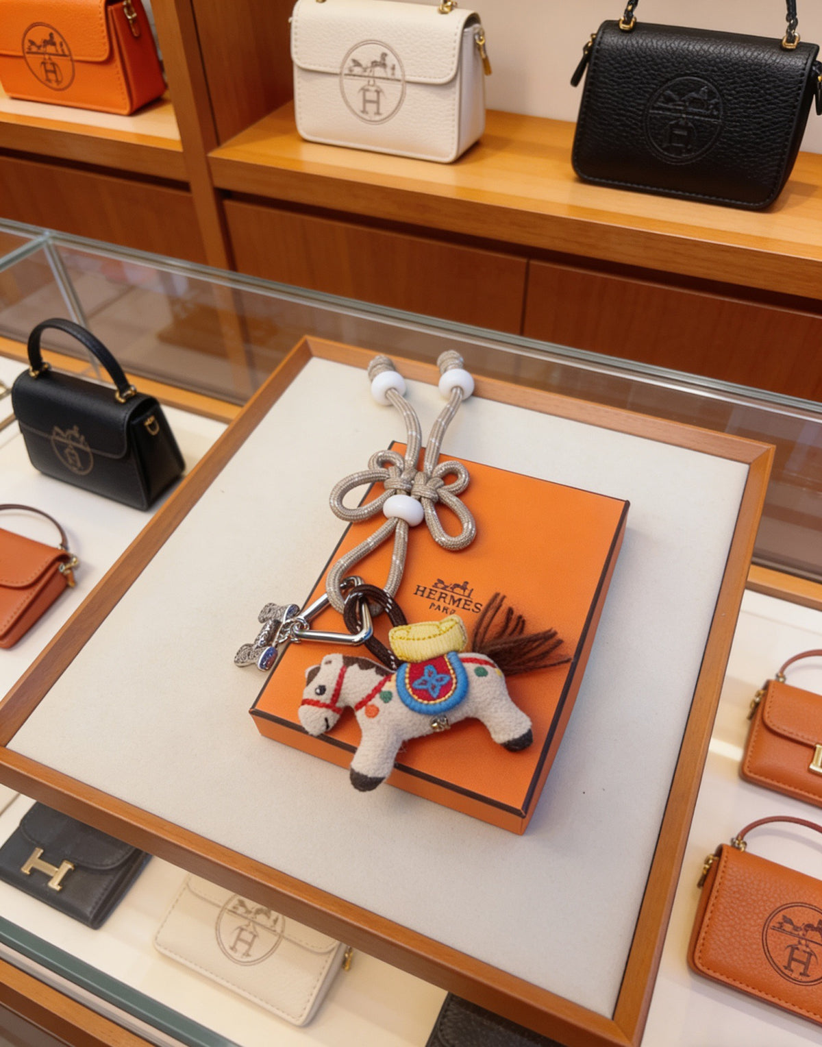 Hermès Silver-Tone Horse-Charm Keychain - album image 3