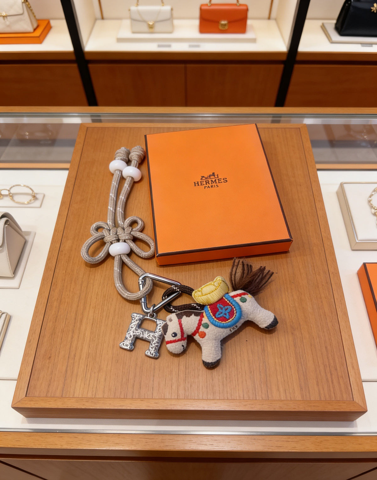 Hermès Silver-Tone Horse-Charm Keychain - album image 1