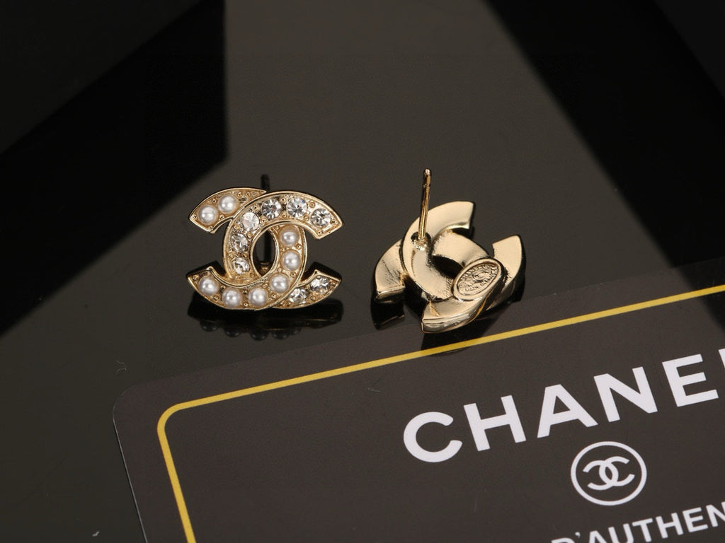 Chanel Interlocking C Stud Earrings - album image 3
