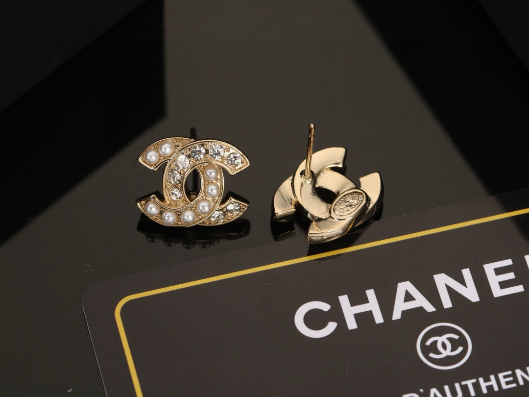 Chanel Interlocking C Stud Earrings - album image 3