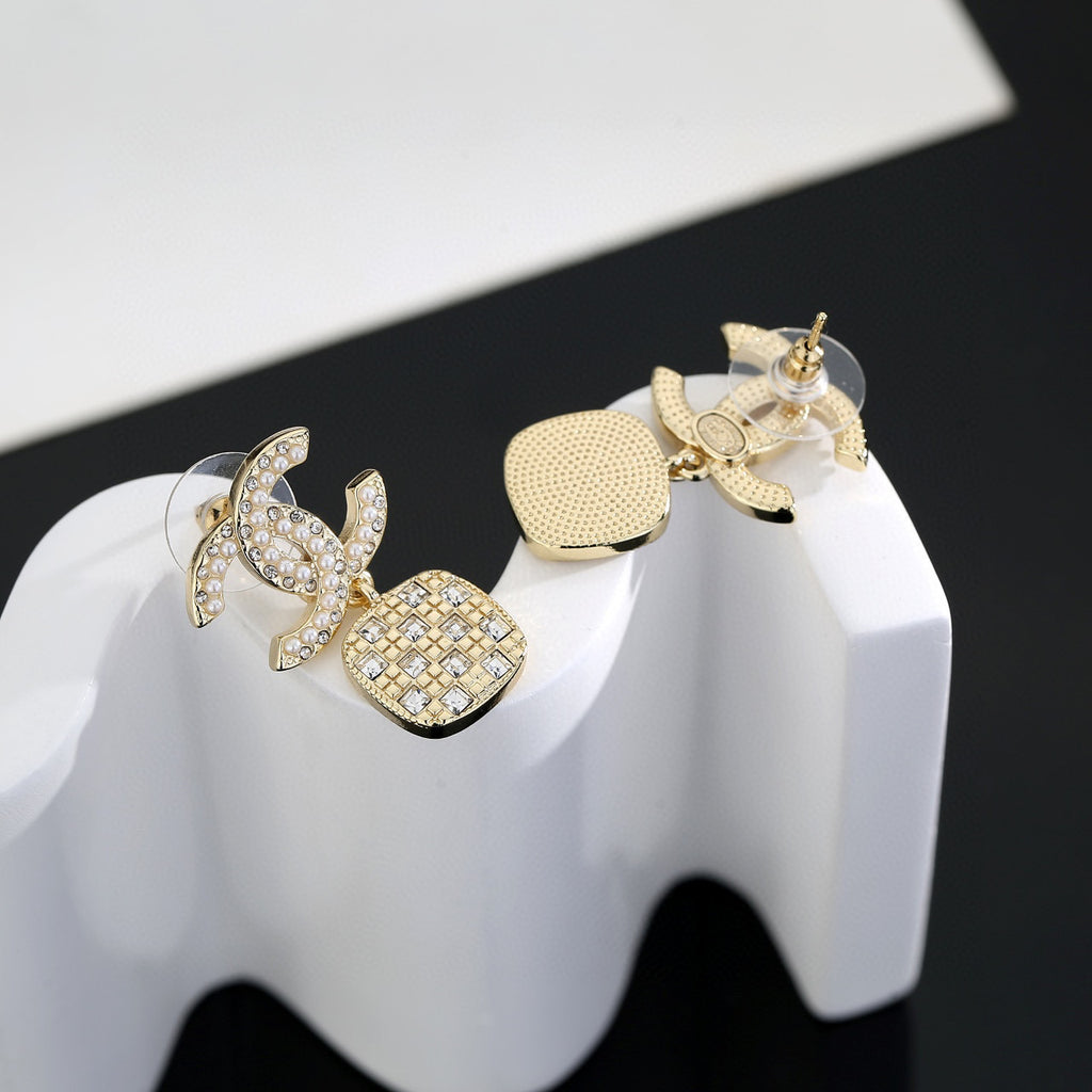 Chanel CC and Square Crystal Drop Earrings - album image 6