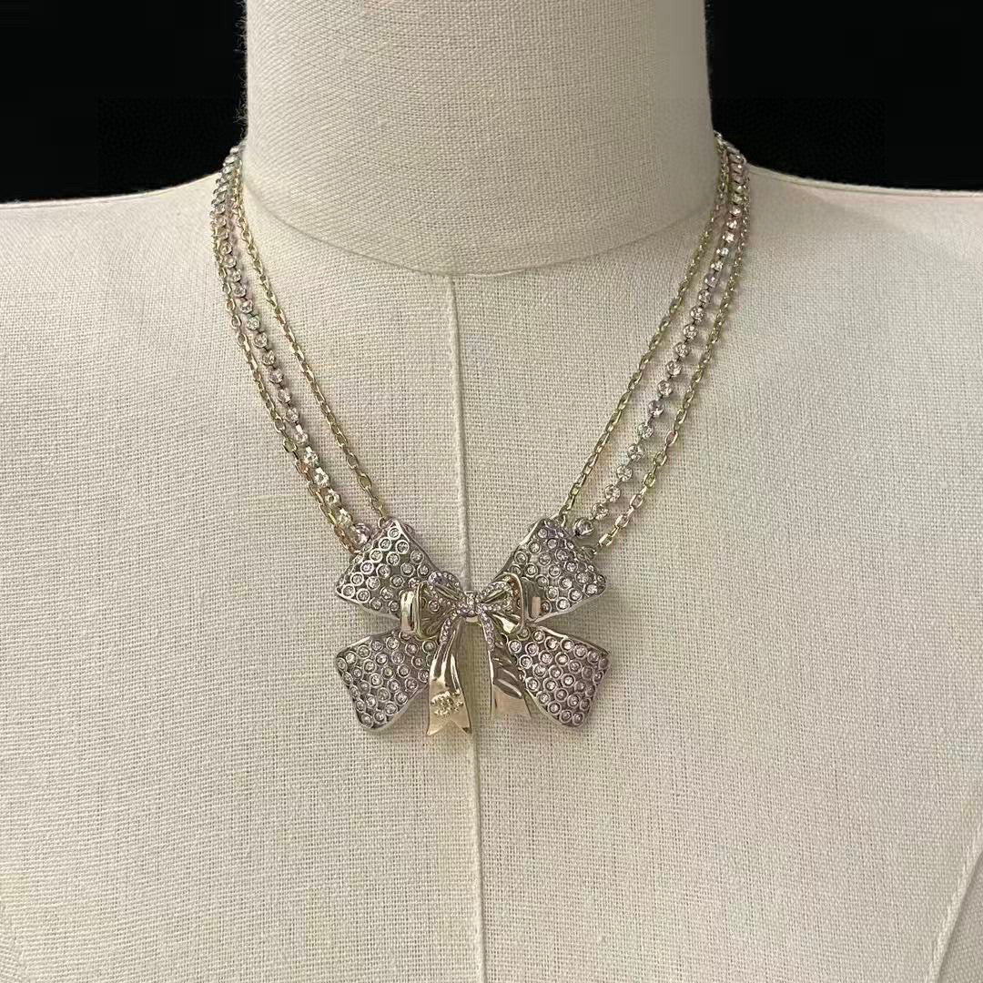 Chanel Bow Butterfly Chain Necklace - album image 3