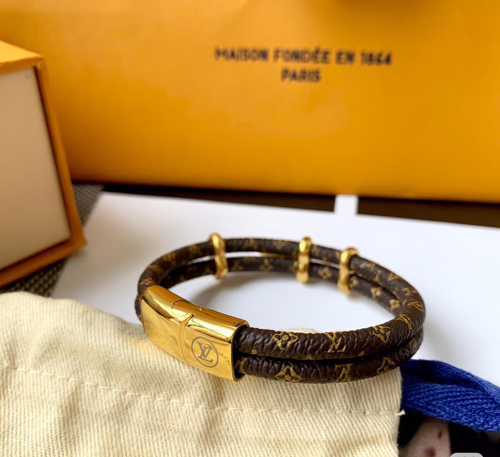 Louis Vuitton LV Letter Leather Bangle - album image 6