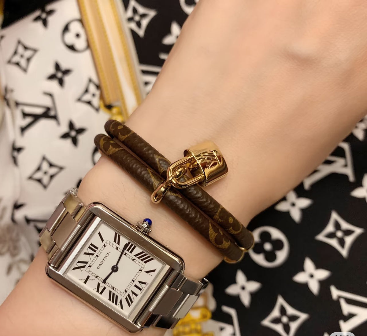 Louis Vuitton LV Letter Leather Bangle - album image 3
