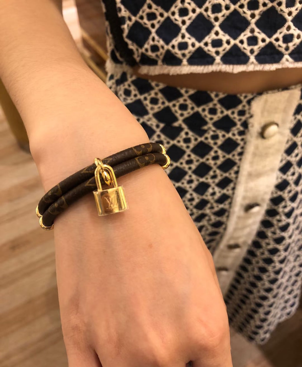 Louis Vuitton LV Letter Leather Bangle - album image 2