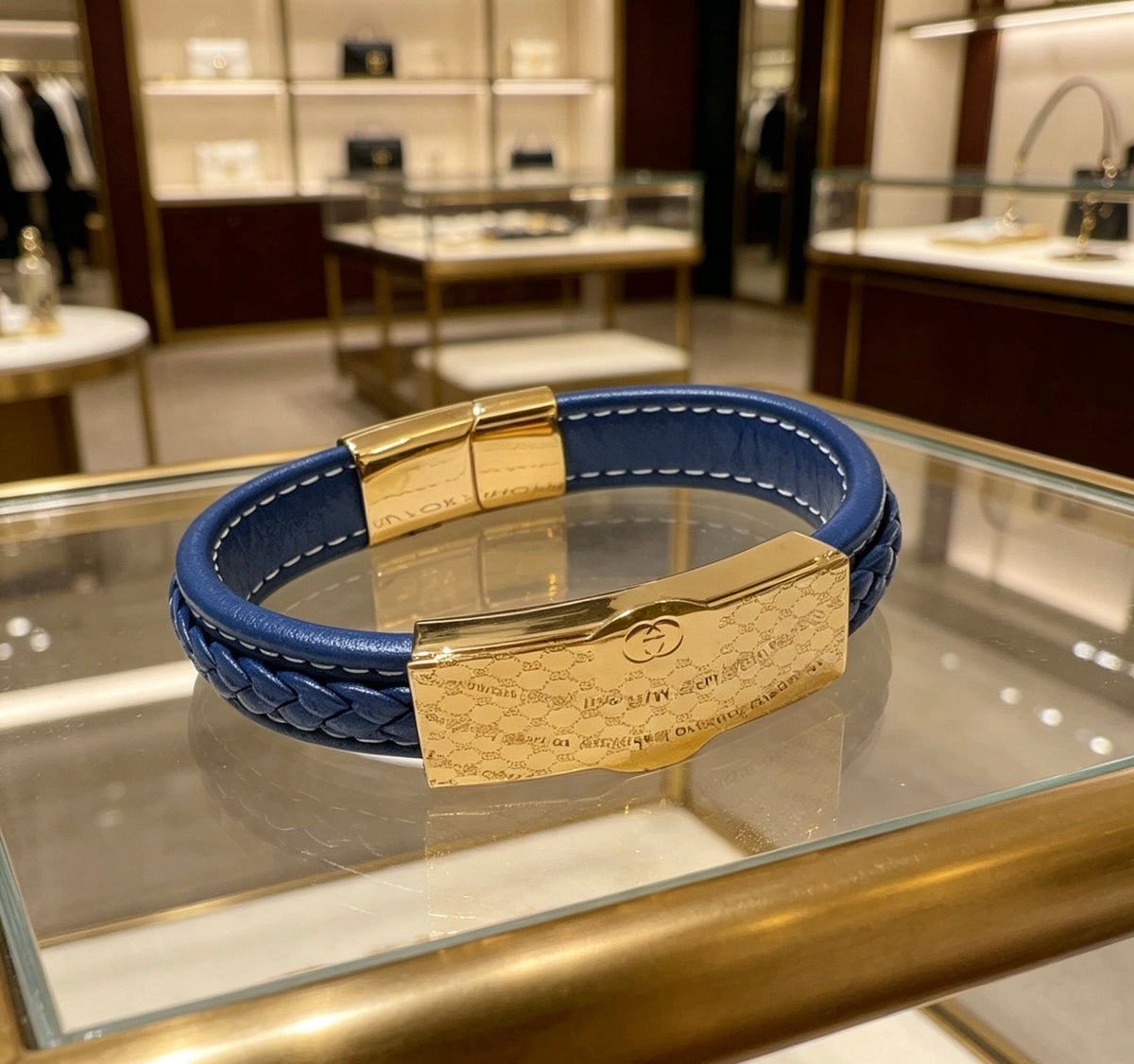 Gucci Anger Forest Interlocking G Guitar Antiqued Leather Bracelet - album image 6