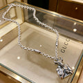 Gucci Anger Forest Interlocking G Antiqued Chain Necklace - album image 1