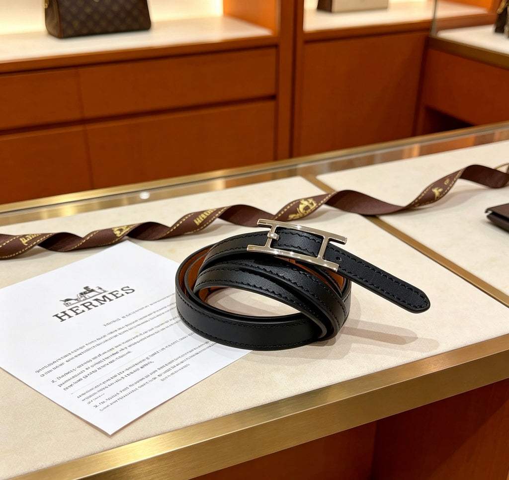 Hermès Black Leather Double-Strand Anchor Bracelet - album image 1