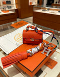 Hermès Orange Handbag-Charm Keychain - album image 1