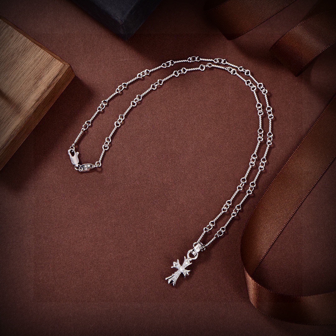 Chrome Hearts Bright Accent Twin Cross Necklace - album image 9
